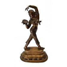 Bronze Apsara Sculpture Statue Figurine Young Lady Graceful Dancer Vintage 10.5