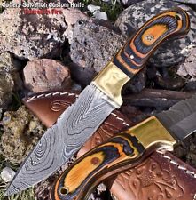 Cutlery Salvation Custom Handmade Damascus Steel Blade Full Tang Sport Knife picture