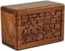 Tree of Life Wooden Cremation Urn for Human Ashes Rosewood Adult Funeral Box picture