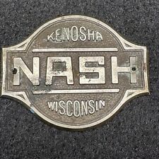 RARE NASH Kenosha Wisconsin Radiator Badge Metal Vintage Trim Sign Emblem Auto picture