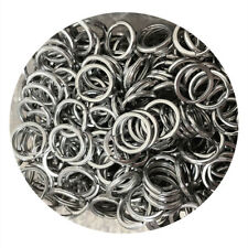 15mm 10-100 pack Stainless Steel Small Key Rings Split Ring Flat Metal Keychain picture