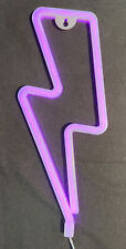 Purple Lightning Bolt Neon Wall Decor Light LED Lightning -Tested picture