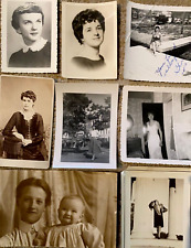 Lot of 25 Vintage Black & White Photos~1890s-1960s~CDV~Pretty Women~Flapper Gal+ picture