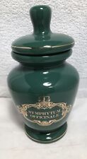 Vntg NOS Lilly Ceramic Symphytum Officinale Comfrey Apothecary Jar Mint In Box picture