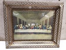 Framed Jesus Christ and the 12 Apolstles Last Supper Print 21” by 17” Frame picture
