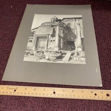 Vintage Temple of Romulus Rome Mounted Ancient Roman Architecture Photo picture
