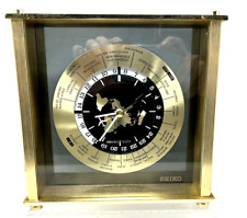 Vintage SEIKO Quartz World Time Zone Clock With Airplane Second Hand picture