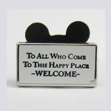 Disney Pins Happy Place Welcome Sign Disneyland Tiny Kingdom Mystery Pin picture