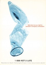 Postcard Emergency Contraception "morning-after pill" Pregnancy Pill Condom AD picture