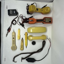 Lot Of Vintage Lineman Phones and Test Equipment Western Electric, Harris, Etc. picture