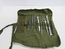 Vintage US Military Field Surgical Kit In Green Canvas  #1 picture