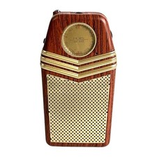 Retro Portable Transistor Pocket AM FM Radio, RETRO-1958 Wood picture
