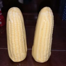 Vintage EAR of CORN Cob SALT & PEPPER SHAKERS Yellow picture
