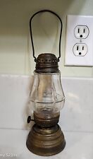 Antique Brass Glass Skaters Lantern  picture