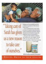 1997 "Drink To Your Health" Ensure Nutrition Supplement Drink Print Ad picture