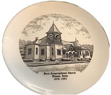 Vtg First Congregational church Onawa Iowa Souvenir Plate 1858-1983  picture