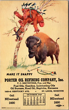 Postcard MO Advertising Porter Oil Refining Company Fuel& Road Oils Gasoline C1 picture