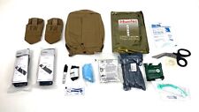 USMC Individual First Aid Kit IFAK with Contents + 2 ea Tourniquets Coyote Brown picture