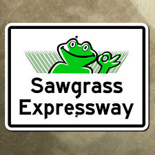 Florida Sawgrass Expressway SR869 highway marker road sign Cecil frog 1986 20x15 picture