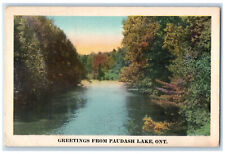 1948 Lake Scene Greetings from Paudash Lake Ontario Canada Posted Postcard picture