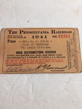 Vintage 1941 Pennsylvania Railroad Pass . Southwestern Division picture