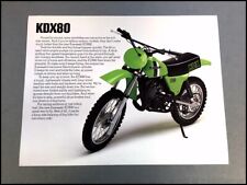 1981 Kawasaki KDX80 Motorcycle Bike 1-page Vintage Sales Brochure Spec Sheet picture