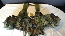 BDU WOODLAND FLC FIELD LOAD BEARING VEST FULLY LOADED COMBAT TACTICAL CHEST RIGG picture