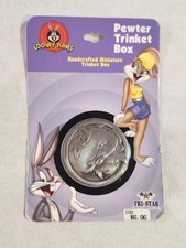 Looney Tunes Taz Tasmanian Devil Handcrafted Pewter Trinket Box 1997 NOS - Rare picture