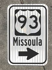 MISSOULA MONTANA Highway US 93 road sign 12