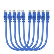 CableCreation Cat6 Ethernet Cable 1FT, 5-Pack – High Speed LAN Cord, Blue, 23AWG picture