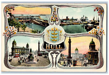 Yorkshire England Postcard Kingston upon Hull Multiview c1920's Unposted picture