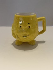 Vintage ACTOS Pharmaceutical Advertising HDL Cholesterol Yellow Mug Cup Novelty picture