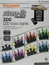 Sylvania 200 LED Mini 8 Colors 40 Functions Christmas Light String With Remote picture