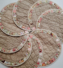 Set of 8 Placemats VHC Brands Patchwork Round Table Mats Lasting Impressions 15