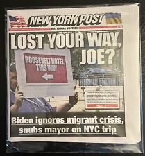 NEW YORK POST - 9/20/23 - FRONT:LOST YOUR WAY, JOE? - BACK:THE SHO MUST GO ON picture