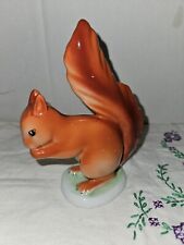 Vintage Hollohaza Porcelain Squirrel Figurine Made in Hungary picture