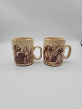 VTG Churchill England Labradors in Field &  Spaniel Dogs in Marsh Coffee Mugs  picture