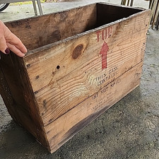 LARGE Vintage WOOD CRATE BOX Electric Storage Battery Co  28 x 14 x 18 Deep BIG picture