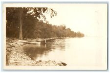 1914 Shells Bay View Lodge Canoe Three Mile Bay New York NY RPPC Postcard picture