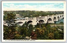 Portland, Oregon - D. L. & W. Bridge on Water Gap - Vintage Postcard - Unposted picture