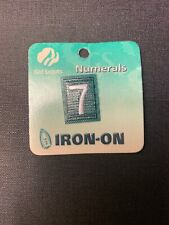 GIRL SCOUT OVERSTOCK Troop number 7 Seven numerals IRON ON LOVEPIGS picture