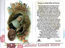 St. Rita - Prayer to Saint Rita of Cascia - (SF) Plastic stock Holy Card picture