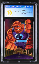 1995 Marvel Metal #42 Thing CGC 10 Pristine Blue Label picture