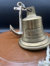 Vintage MS Bremen 1911 Brass Bell With Anchor Hanger picture
