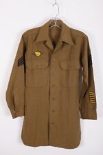 VTG WWII US ARMY Uniform Wool Shirt Mens Size 34 picture