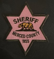 California Pink (Cancer Awareness) Patch. Merced County Sheriff. picture
