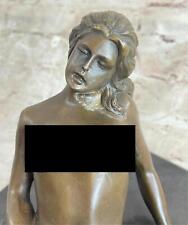 Original Nude Girl 100% Hot Cast Bronze Statue Koch Marble Home Decor Art Figure picture