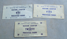 WWII ration coupon lot, processed foods picture