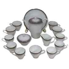 15pc Rosenthal Elegance Platinum Trim 3331 Tea Pot Cups Cream Sugar Service Set picture