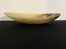 Handcrafted Carved Horn Long Oval Dish picture